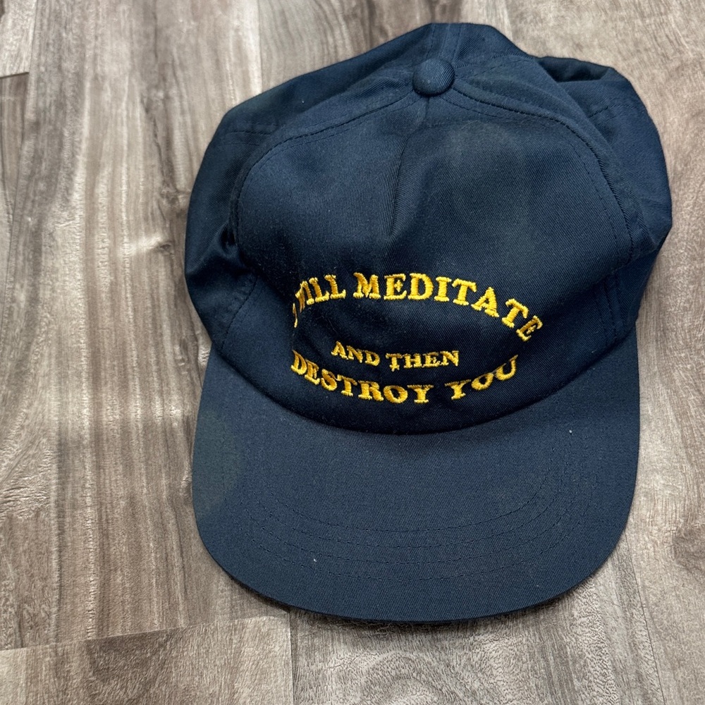 Navy Blue Embroidered Men's Hat